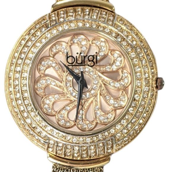 Burgi Crystal Mesh Watch - Picture 2 of 6
